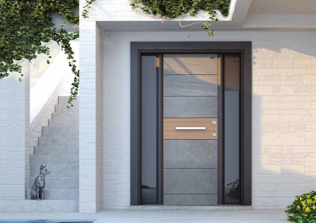 82.83 STONEART T-01 Natural Stone Door Doğal Taş Kapı Leaf front face has natural