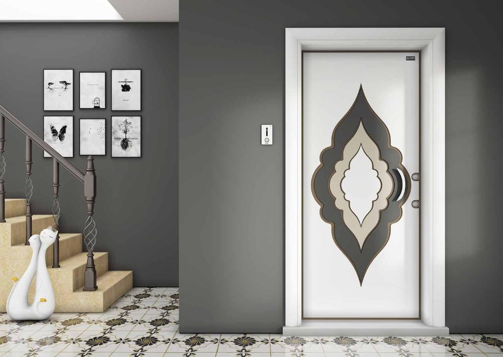 86.87 RUMİ ME-28 Door Series with Polyvinyl Membrane-Coating Polivinil Membran Kaplama Serisi Kapılar Leaf front face has a registered design of coated on MDF in width of 8 mm + 8 mm Kanat ön yüz