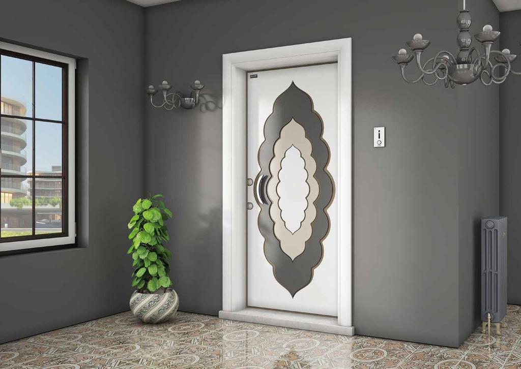 88.89 ACEM ME-29 Door Series with Polyvinyl Membrane-Coating Polivinil Membran Kaplama Serisi Kapılar Leaf front face has a registered design of coated on MDF in width of 8 mm + 8 mm Kanat ön yüz