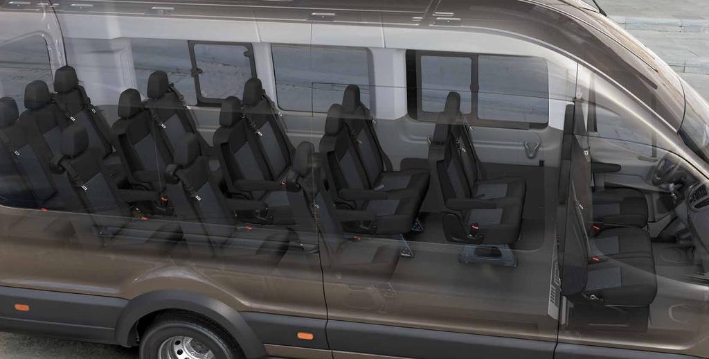 8 Teknoloji ve Konforun Güçlü Birleşimi Yeni Ford Transit Minibüs, aydınlık ve ferah iç alanıyla, size aslında binek otomobillerden tanıdığımız bir konforu sunuyor.