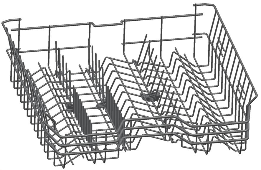 Ön Hazırlık Katlanabilir alt sepet telleri Makinenin alt sepetinde bulunan ve altı parçadan oluşan (A) katlanan teller tencere, kase vb.