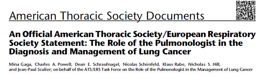 Am J Respir Crit Care Med Vol 188, Iss. 4, pp 503 507, Aug 15, 2013 Pulmonologists can have pivotal roles in the development and implementation of algorithms for lung cancer diagnosis and treatment.