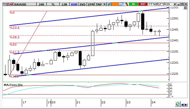 Altın Teknik Analizi Altın ons fiyatlarında yükseliş bantları korunuyor, ancak son dönemde yaşanan geri çekilme sonrasında bir süreliğine taban arayışı izlenebilir. 1.238 deseği kritik.
