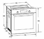 415 TL 100 TL ANKASTRE FIRINLAR MONTAJ ŞEMASI Inox+siyah cam djital ankastre f r n Gömülebilir düğmeler Elektronik dokunkmatik kontrol Kolay sökülebilir iç kapak ve iç