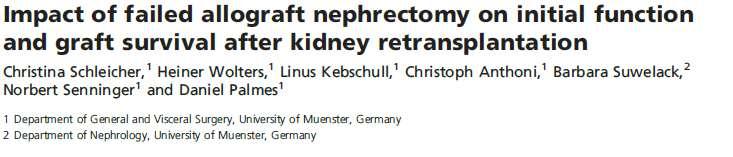 2000-2008 yılları N= 799 böbrek nakli N=166 Retransplant Greft