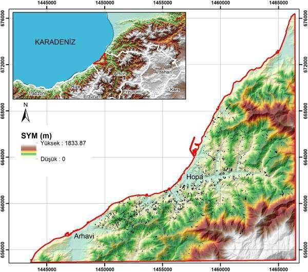 güvenilirliğini ve doğruluğunu artıracak olan olay envanter haritaların düzenli olarak hazırlanması bölge açısından son derece önemlidir. (a) (b) Şekil 1.