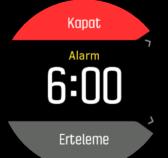 Alarm çaldığında, durdurmak için kapatabilir veya erteleme seçeneğini belirleyebilirsiniz. Erteleme süresi 10 dakikadır ve 10 kez yinelenebilir.