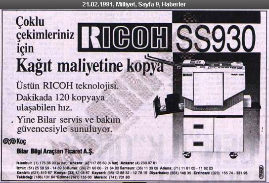 ve bir İngiliz firması olan Gestetner Holding PLC. ye satılmıştır. 1996 yılında Gestetner Holding PLC. firmasının aldığı bir karar ile; Bilar, yerel sermayeye devir edilmiştir.