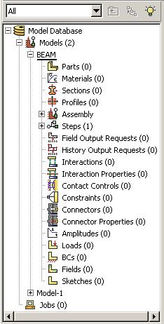 4 Şekil 3 Model Ağacı. 6. Şu ana kadar oluşturmuş olduğunuz modeli kaydetmek için yapmanız gereken tek şey File/Save As veya File/Save Model Database As kısmından modelinizi kaydetmektir.