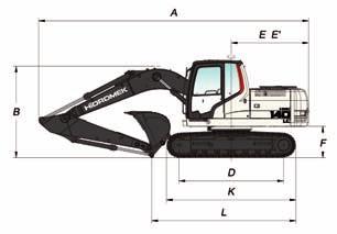 500 mm * Standart ÇALIŞMA ÖLÇÜLERİ Bom Ölçüsü 4.600 mm Arm Ölçüsü 2.000 mm *2.300 mm 2.600 mm 2.900 mm S - Maksimum Ulaşma mesafesi 8.000 mm 8.290 mm 8.590 mm 8.