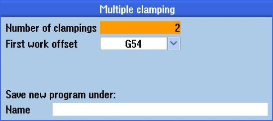 Depolama ortamı NC Bölüm 3 3.11 Çoklu sıkma Notlar VSK 2.5 Multiple clamping tuşuna basarak, çok sayıda iş parçasının sıkılmasında kullanılan takımların değiştirilmesini optimize eder.