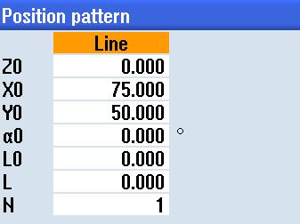 Basit programlama örneği Bölüm 2 7. Aşağıdaki değerleri parametre penceresine girin Notlar VSK 8 Accept tuşuna basarak girişlerinizi onaylayın. Row of positions program bloğu, programa eklenir.