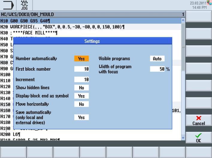 Notlar Bölüm 4 Düzenle 4.10 Ayarlar Ayarlar işlevi ile program editörü ayarlarını değiştirebilirsiniz. 4.10.1 Ayarlar işlevinin seçilmesi VSK 2.