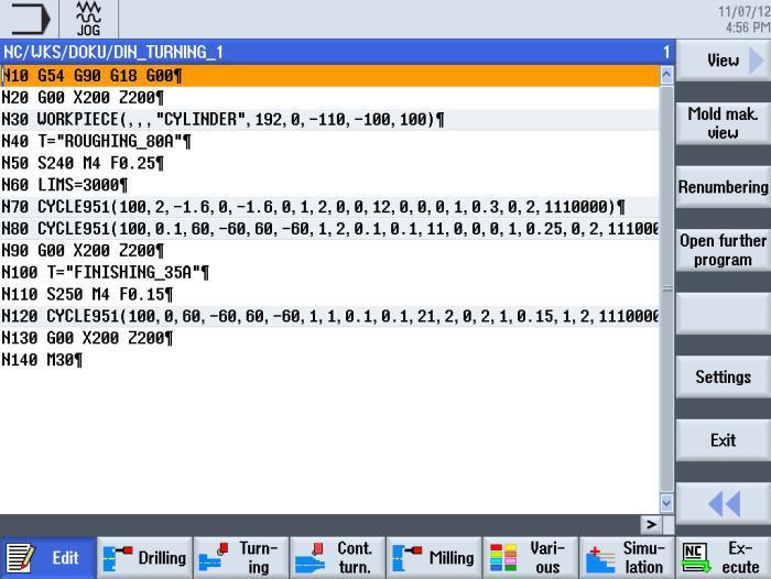 Notlar Bölüm 2 Basit programlama örneği 2.2 Programlamaya örnek: Ada Aşağıda gösterilen G code programının programlanması gerekir.