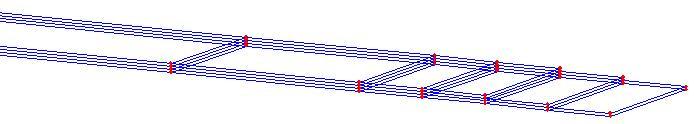 3.tabakayı oluştururken 4.tabakanın en sağdaki hacminin üst yüzeyi hariç, tüm hacimlerin üst yüzeyleri CTRL tuşuna basılı tutularak seçilir ve Sweep özelliği 9.adımdaki gibi uygulanır. Böylece 3.