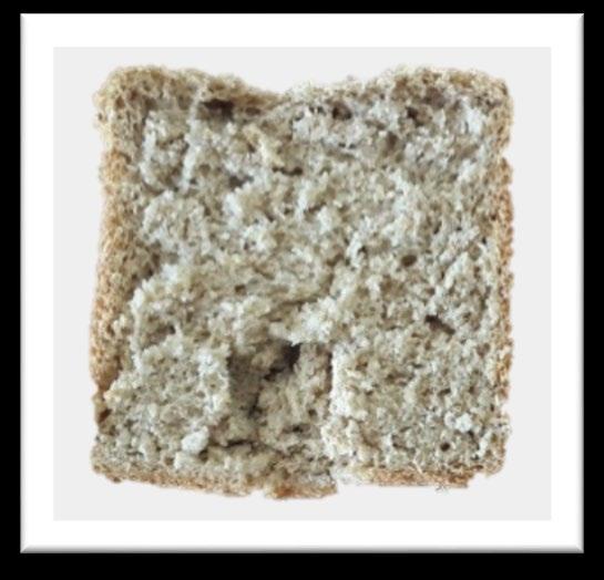A B C Şekil 2. a. Yulaf ekmeği içi b. Kontrol ekmeği içi c. Yulaf ekmeği yukarıdan görünüm Figire 2. a. Oat bread crumb b. Control bread crumb c. Oat bread crust Tablo 1.