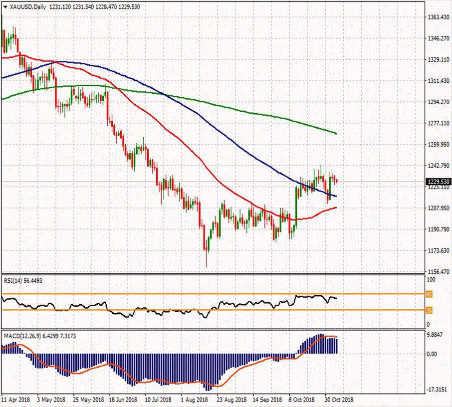 XAU/USD 6 Kasım 2018 Haftanın ikinci direnci Günün ikinci direnci 1239.45 1252.4 Haftanın ilk direnci 1241.94 Haftanın Pivot Noktası Günün ilk direnci 1226.99 1235.47 1231.21 Günün Pivot Noktası 1227.