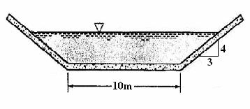 .9) a) Şekilde görle trapez kesitli kaalda geçe suyu deisi 5 /s ve ortalaa akı hızı /s dir. Kaalı przllğ 5. - dir. Bu şartlarda kaal taa eğiii uluuz.
