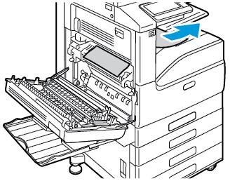 Sorun Giderme A, B ve C Kapaklarındaki Kağıt Sıkışmalarını Giderme Kontrol panelinde görünen hatayı gidermek için kağıt yolundaki tüm kağıtları temizleyin. Kapak A'daki Sıkışmaları Giderme 1.