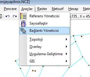 Grafik verilerin öznitelik verileri girildikten sonra eğer veriler üzerinde değişiklik yamak istiyor veya verileri topluca görmek istiyorsak, Bağlantı