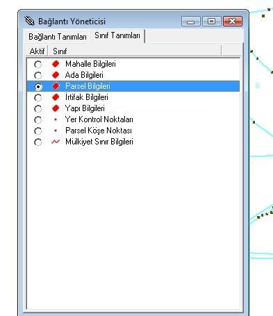 Şekil 26 de görülen Araçlar menüsü altındaki bağlantı yöneticisi yardımı ile açılan sağ resimdeki Bağlantı Yöneticisi isimli pencere ile veri tabanına kayıt