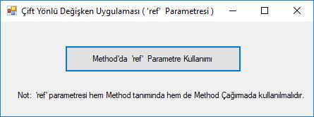 ve Kullanma ( ref / Çift Yönlü