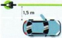 Bisiklet Kadro Boylan Park etmiş araçların her zaman solundan geçin. Araç sürücüsünün sizi aynadan gördüğüne emin olun. Mesafeler ı 5 m Kavşak ve Dönüşlere dikkat edin. Araçlar ile mesafenizi koruyun.