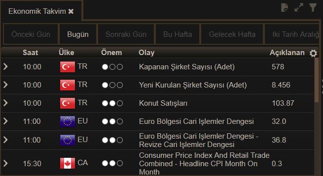 3.5 Fiyat Penceresi: Fiyat penceresinin görünümü aşağıdaki gibidir.