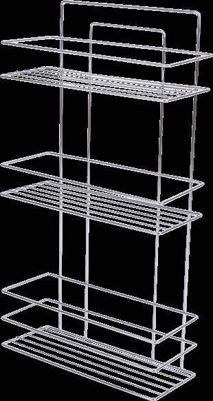 Chrome Plated ÜÇ KATLI BANYO RAFI DİKDÖRTGEN THREE TIER WALL MOUNTED BATH SHELF RECTANGLE 38065 12 x 30 x 57 cm 1030 gr Farklı kaplama