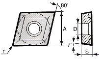 . A=12,7 D=5,16 S=6,35 4,00 4,50 4,80 4,80