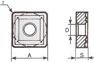 . 2,90 3,10 A=25,4 D=9,12 S=9,52 20,40 26,30 28,40 SPMR-1203.