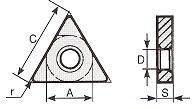 SPUX-1203.. TNMG-1603.. A=9,52 C=16,5 D=3,81 S=3,18 3,20 2,30 4,10 3,00 4,20 3,20 TNMG-1604.