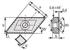 WKS-16R/L 2,36 WSWN-3-0001 2,36 KNUX için WNMG