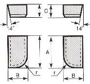 KAYNAKLI UÇLAR PANTOGRAF KALEMLERİ 2 x100 mm. TAŞLANMIŞ A/B-12 x8x5 mm. 1,50 2,5 x100 mm.