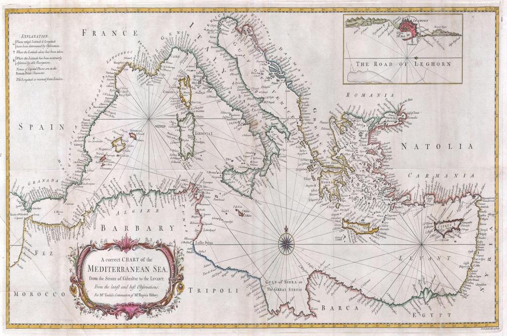 EK4: Akdeniz Haritası (A correct Chart of the Mediterranean Sea, from the Straits of Gibraltar to the Levant;
