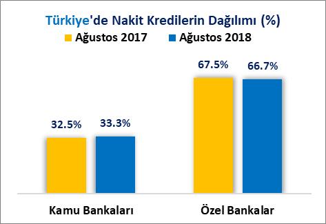 Samsun ilinin, özel bankalar Nakit kredi stoku, 2017 Ağustos sonu itibariyle 8 Milyar 279 Milyon 220 Bin TL iken 2018 Ağustos sonu itibariyle %20.