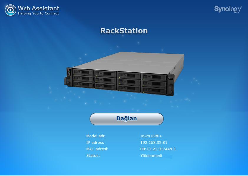 Bölüm RackStation'a DSM yükleyin 3 Donanım kurulumu tamamlandıktan sonra, Synology'nin tarayıcı tabanlı işletim sistemi olan DiskStation Manager'i (DSM) RackStation sunucunuza yükleyin.