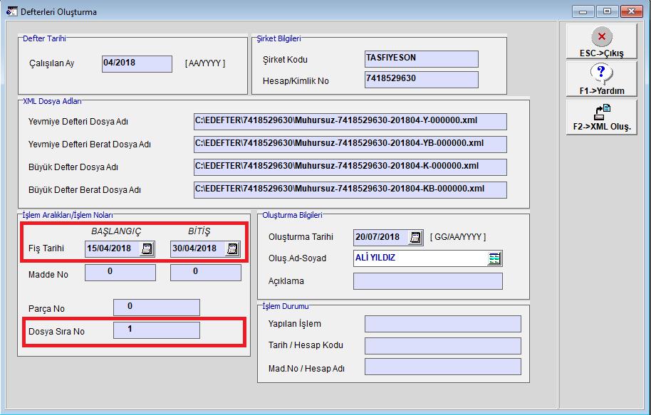 Tasfiye Halinde E-Defter İşlemleri Tasfiye halindeki şirkette e-defter işlemlerine başlamadan önce e-defter Modülü Servis Sabit Tanımlar İşletme/Muhasebeci Bilgileri bölümüne girilir.