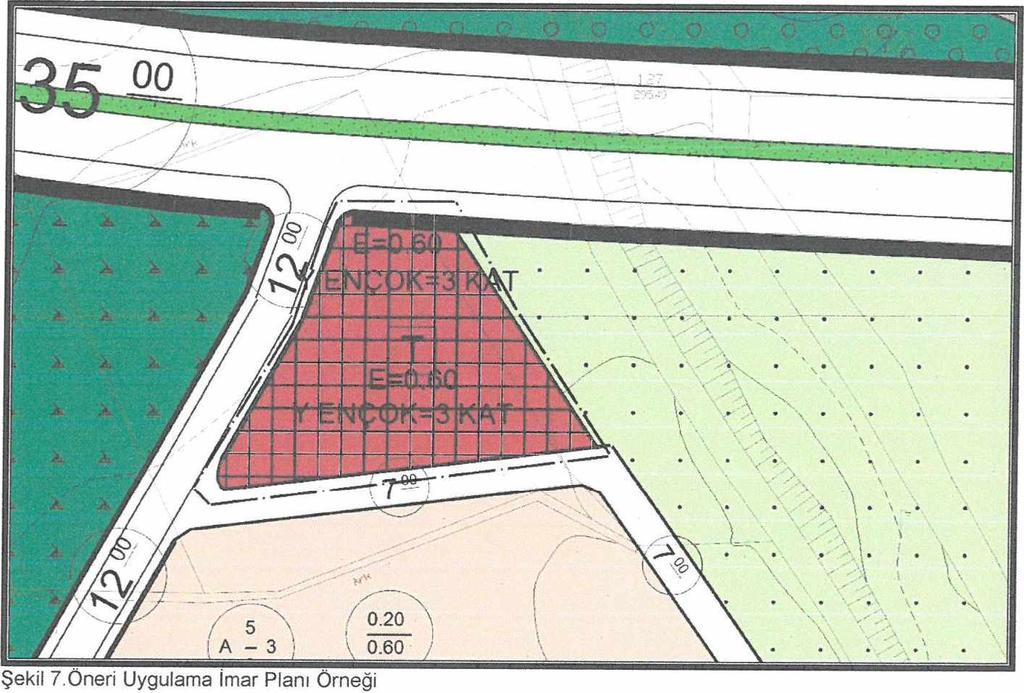 4. PLANLAMA KARARLARI Mevcut Uygulama imar planında ayrık nizam 0.20/0.60 yapılaşma koşullu Konut Alanında kalan 9503 da 1 Parsel plan değişikliği ile Ticaret Alanına dönüştürülmüştür.