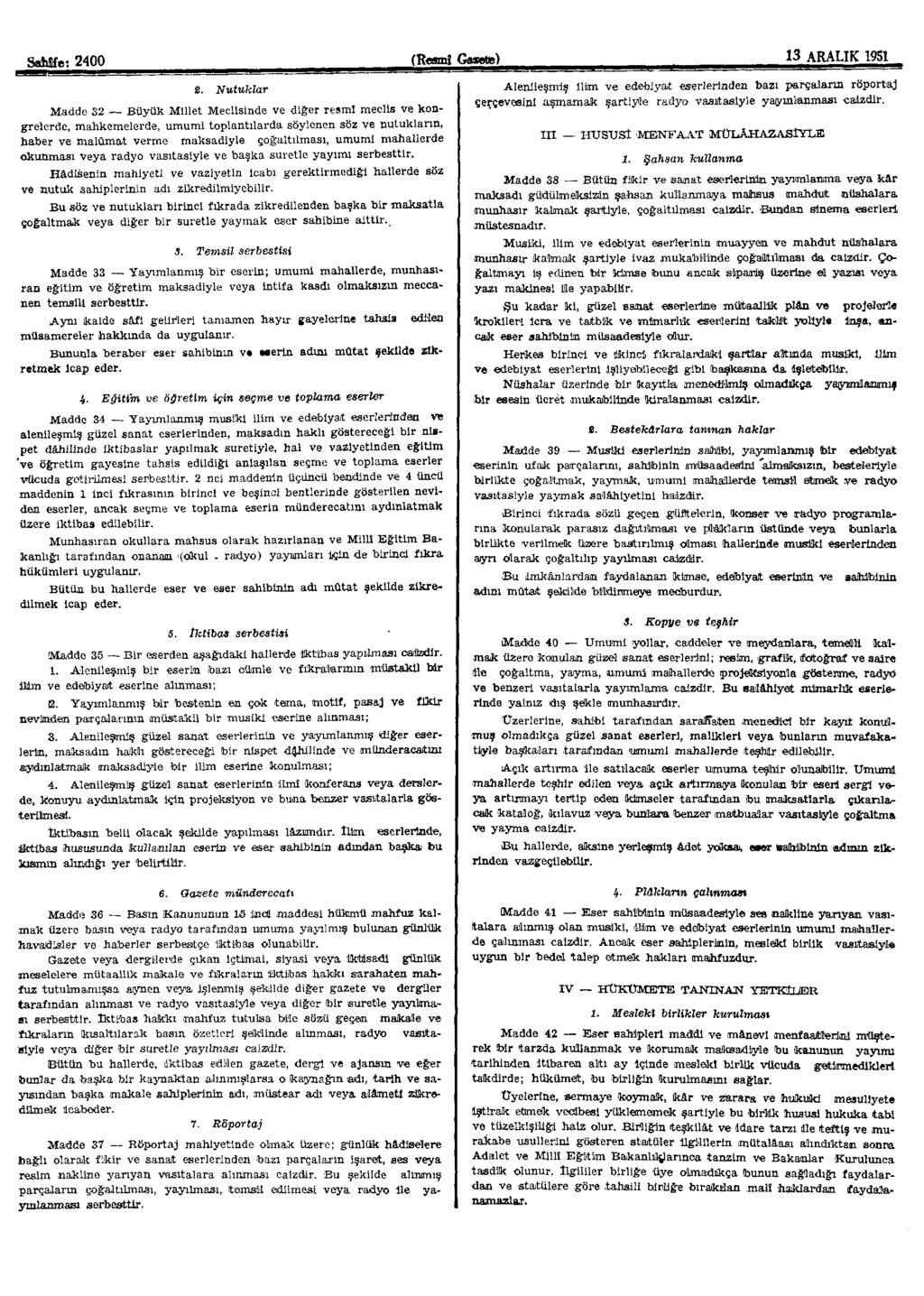 Sahife: 2400 (Resmî Gazete) 13 ARALIK 1931 2.
