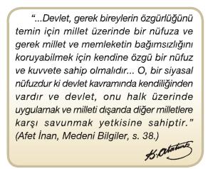 Siyasi Güç: ATATÜRK İLKELERİ Siyasi güç millet iradesine dayanır. Atatürk e göre güçlü bir devlet olmanın şartı gücünü halktan alan yönetimdir.