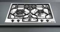 uygulanabilen ısıya dayanıklı özel cam seramik yüzeyli tezgaha yakın ocak Çelik seri pişirme grubu ile uyumlu çelik kumanda düğmeleri 5 gözlü gazlı