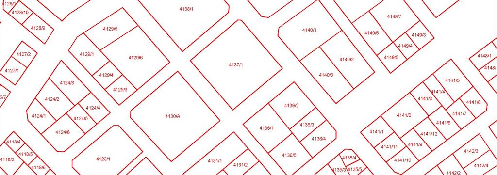 KADASTRO DURUMU Planlama alanı; kadastronun M22a-22a-3a, M22a-22a-4b nolu paftalarında yer almaktadır.