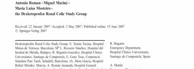 NSAİD ve opioidler renal kolik üzerine oldukça etkili Opioid yapılan hastalarda daha fazla yan