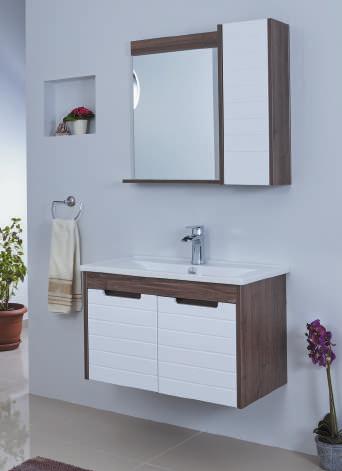 Lavabo Suitable Basin: Thin 80 cm Basin Gövde Frame Abanoz Venezia Kapaklar Covers Beyaz White 800 200 AY 1220 Arya 80