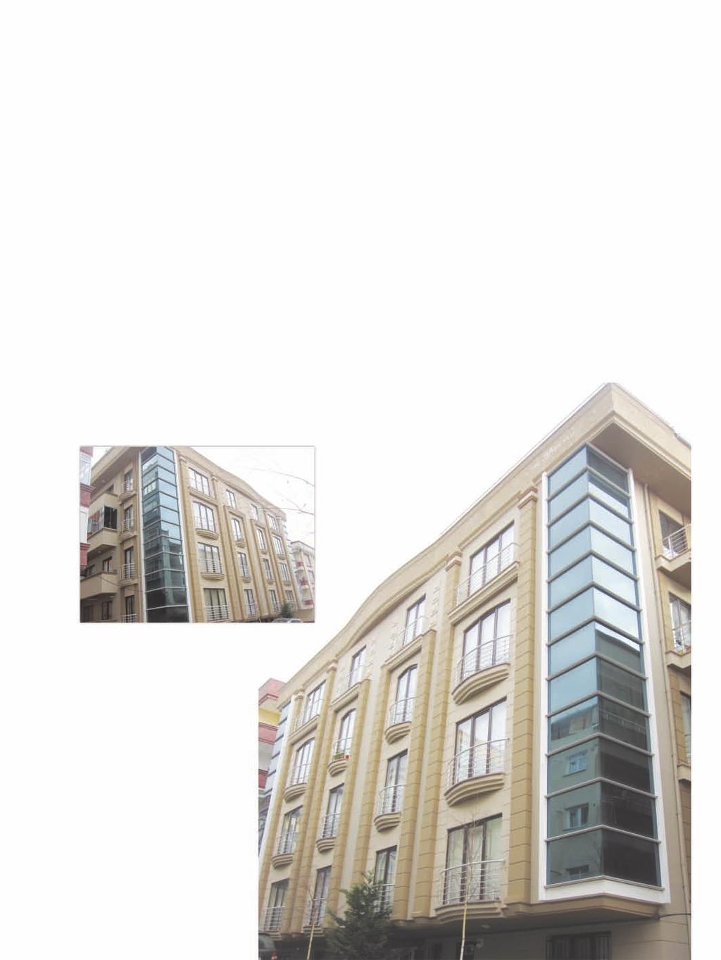 Meryem Apartmanı / Meryem Apartment Building Proje Açıklaması: Apartmanı 10 daireden oluşuyor. 160 m 2 C30 beton sınıfı kullanılarak inşaa edildi. Tüm katlar arasında ısı ve ses yalıtımı var.