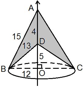 AD [BC], AB 5 cm, 0 80 döndürüldüğünde, oluşan cismin hacmini bulunuz.