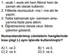 Ara sözleri ve ara cümleleri ayırmak için kullanılır: Küçük bir sürü -dört inekle birkaç koyun- köye giren geniş yolun ağzında durmuştu. 3.