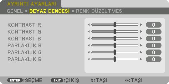 5. Ekran Menüsünü Kullanma [AYRINTI AYARLARI] [GENEL] Özel Ayarlarınızı Saklama [REFERANS] Bu işlev özel ayarlarınızı [AYAR 1] ila [AYAR 8] içinde kaydetmenizi sağlar.