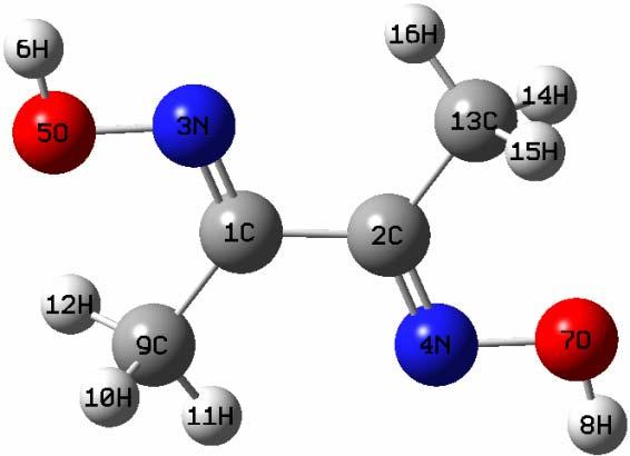 41 4. BULGULAR Geometr optmzasyonu çn kullanılan bütün baz setleryle yapılan hesaplamalarda molekül şekl-4.1 de görülen tras-ant yapıda çıkmıştır. Şekl-4.